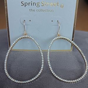 Spring Street Rhinestone Earrings  BRAND NEW WITH TAGS